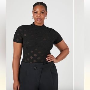 Forever 21 Lattice Bodysuit 1X